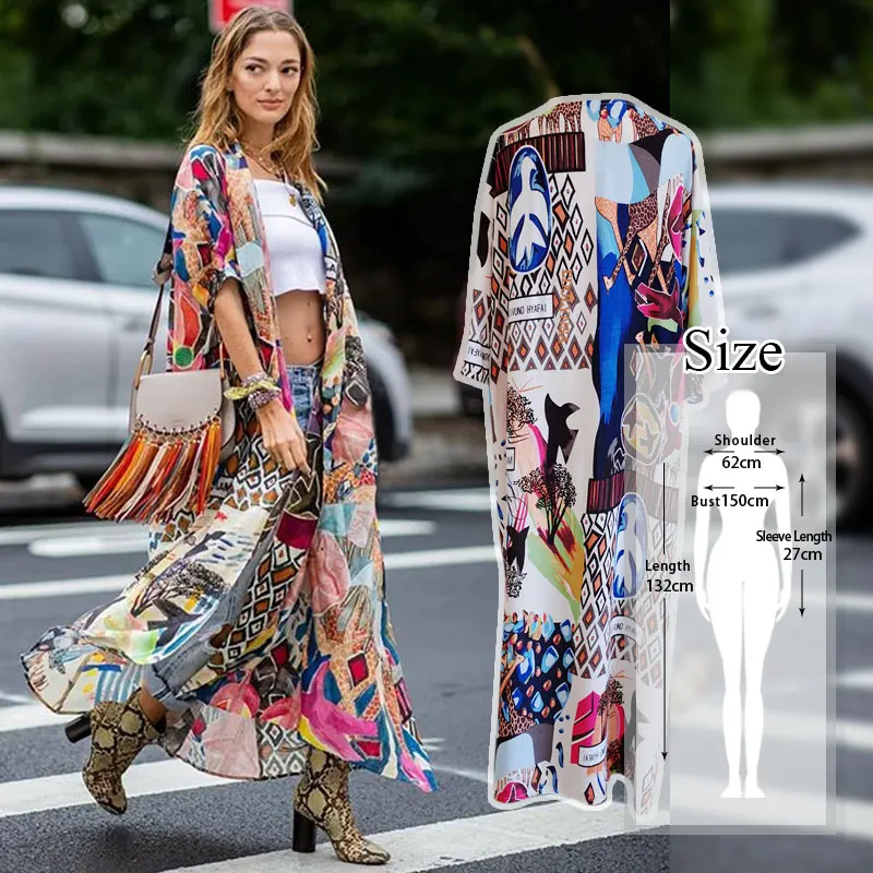 N796-882 Армейский зеленый богемный вышитый спереди открытые длинные женские Топы Блузка сексуальная летняя пляжная одежда кимоно кардиган халат рубашки N882 - Цвет: N796-882