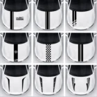 Модная полоска WRC, наклейка для гоночного спортивного автомобиля, автомобильные аксессуары, наклейка на линию капота, переднее украшение, наклейка