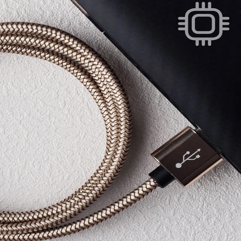 Usb-кабель 2.4A быстрое зарядное устройство 1 м с одной головкой плетеные usb-кабели для iphone Xs Max Iphone6 6s Puls Ipad Mini 1 2 3 4 оборудования
