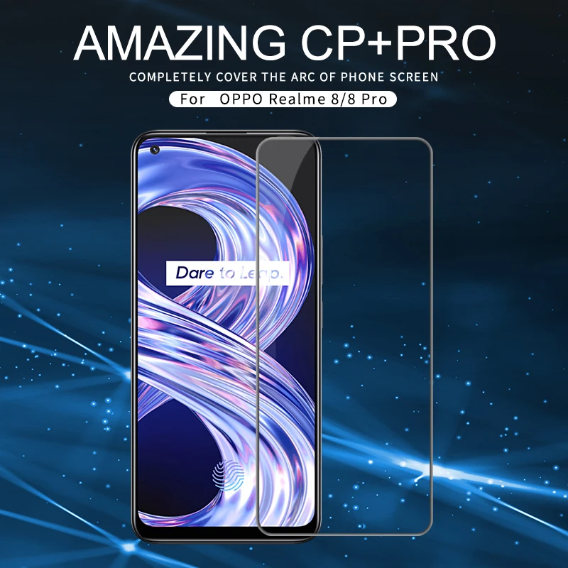 

Для Realme 8 Pro закаленное стекло CP + Pro Анти-взрыв 9H 0,33 мм Полное покрытие экрана стекло для Realme 8 стекло NILLKIN