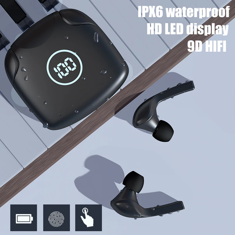 

X9 Earphones Bluetooth 5.0 Headphones Wireless Earbuds IPX6 Waterproof Earpieces 9D HIFI Noise Reduction Headset For Xiaomi TWS