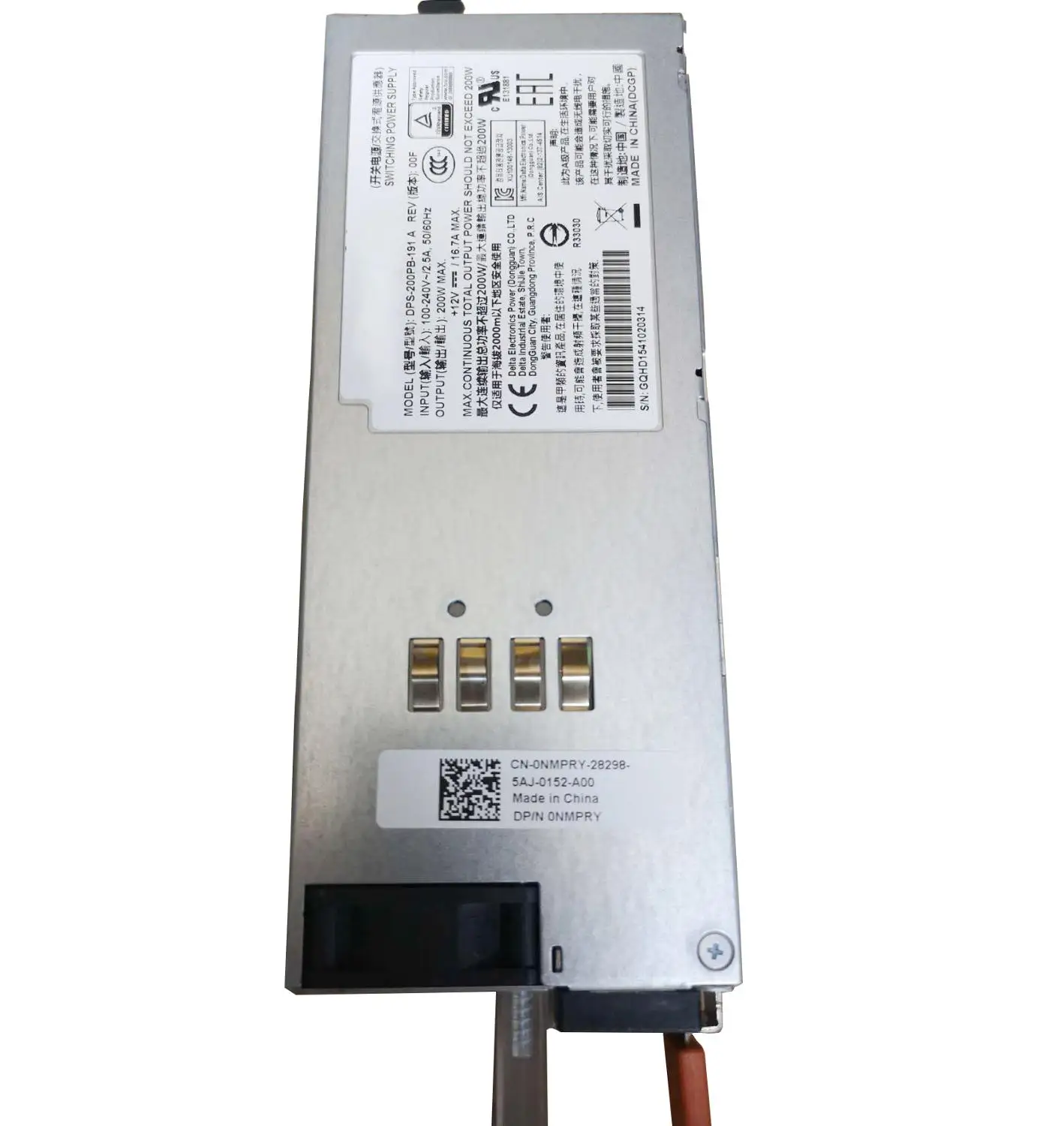 

100% test for power supply for DPS-200PB-191 A 0NMPRY NMPRY N3024 N3048 Work Good