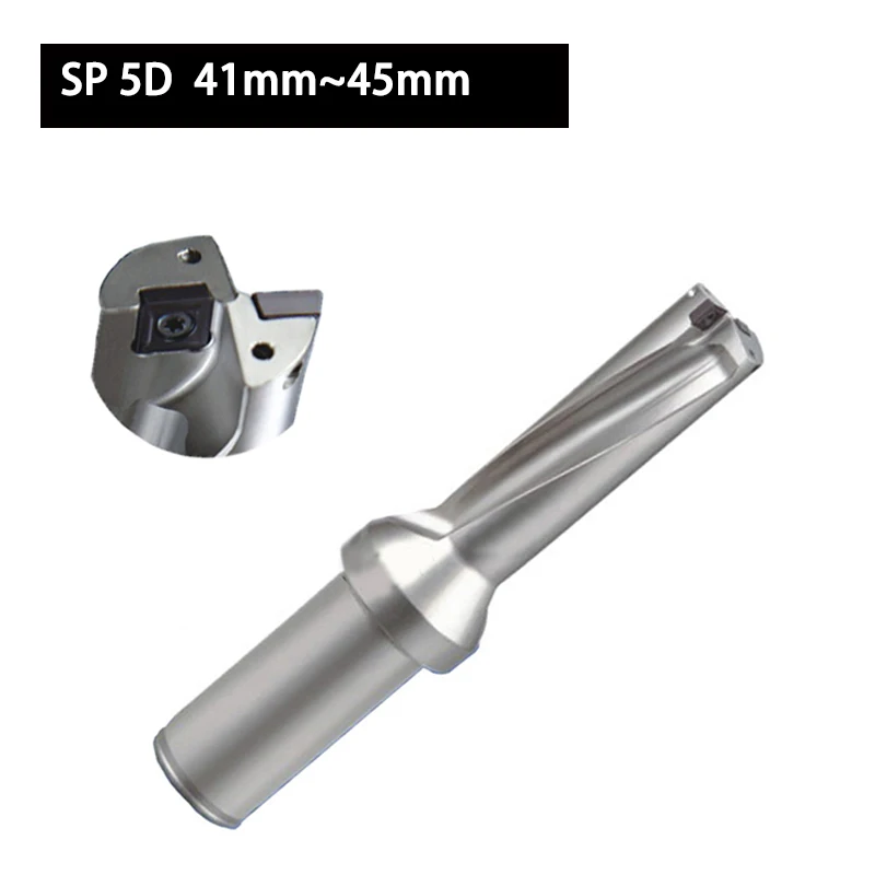 

SP 5D 41 мм ~ 45 мм индексируемая вставка U сверла высокоточные инструменты для сверления Металла Токарный станок с ЧПУ для твердосплавных встав...