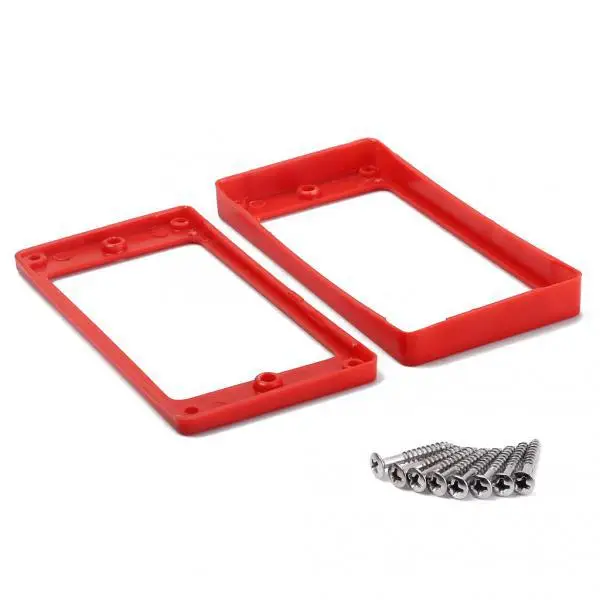 

3x Red Plastic Pickup Mounting for SG Guitar Part W/ Screw 91 X 45 Mm