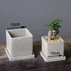 10 см квадратная форма для бетонного горшка 12 см цветочный горшок Силиконовые формы для суккулентов большой размер горшок цементная форма