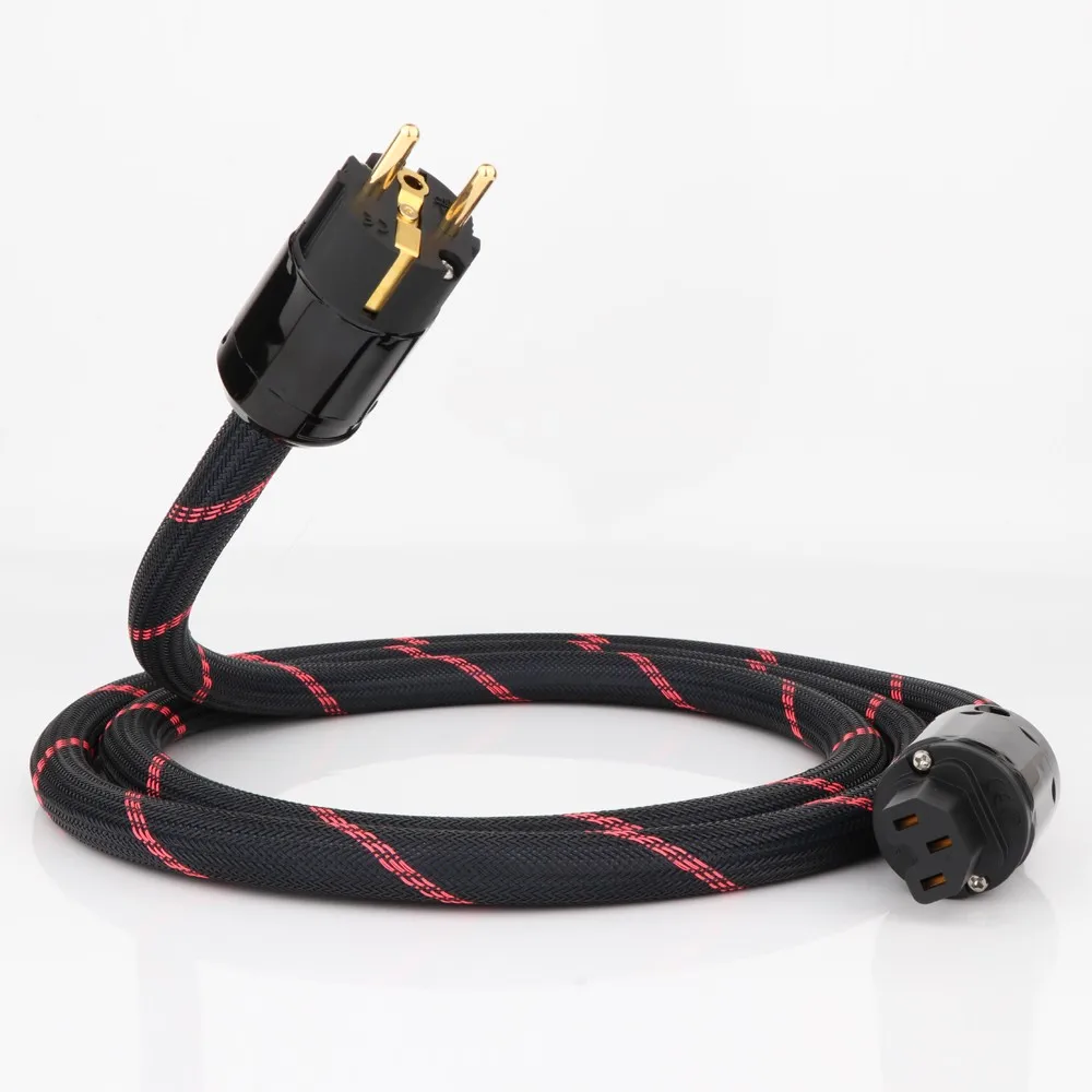 Шнур питания высокого качества шнур Hi-Fi кабель IEC переменного тока штекер Schuko