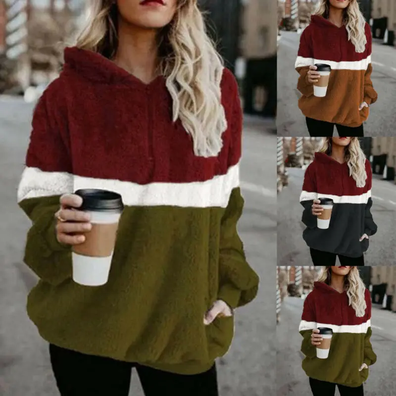 Casual Harajuku Повседневная цветная кофта с нашивками свитшоты для женщин длинный