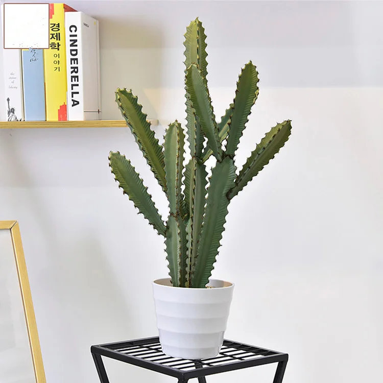 Искусственный кактус в горшке бонсай домашний магазин украшение тропические