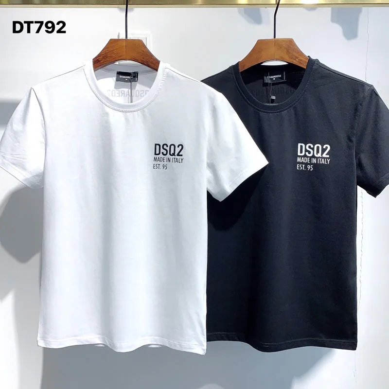 

DSQUARED2 Men Women Pure Cotton T Shirt O Neck Short Sleeve Shirt Street Hip Hop Style Authentic DSQ T-shirtDT792