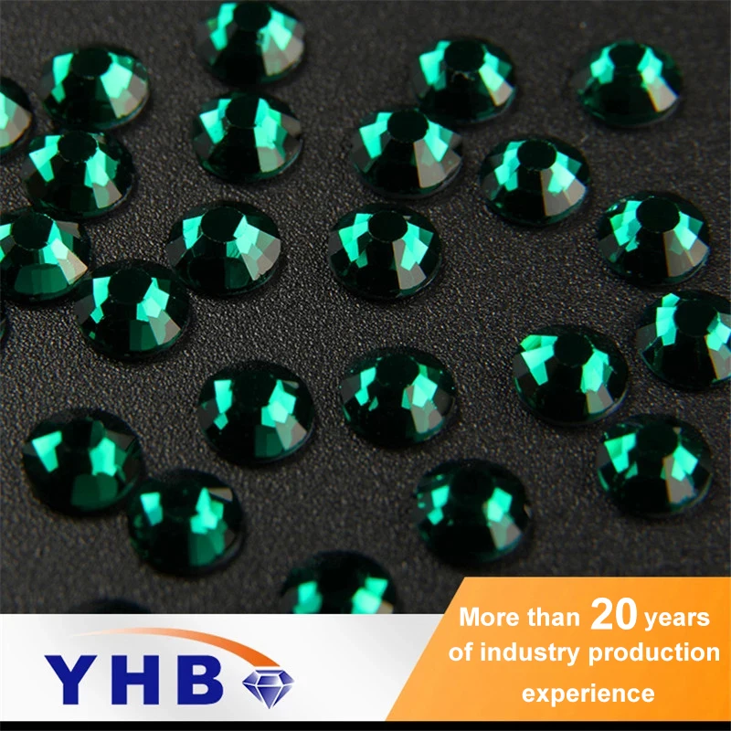 

Hot Sale YHB Emerald 114 Hotfix Flatback Rhinestone Lead Free Eco-Friendly For DIY Shoes Suitcases Handicrafts And Clothing