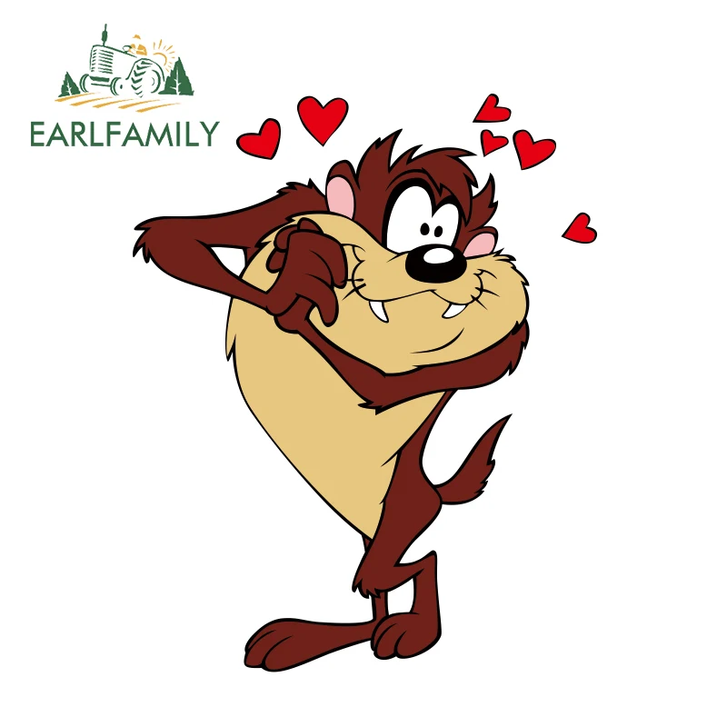 EARLFAMILY 13 см X 10 5 мультфильм Тасманский Дьявол наклейка проявлять любовь на машину