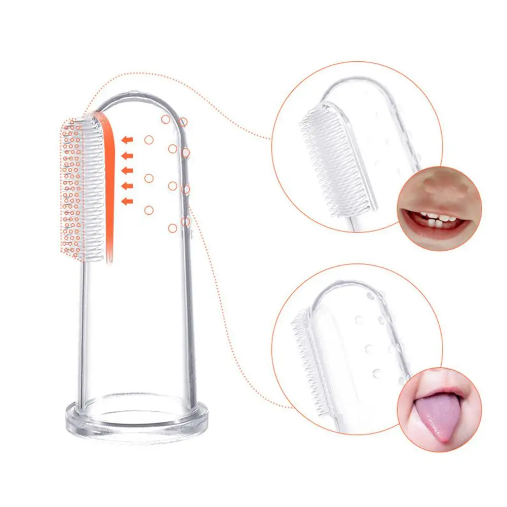 

Kuulee Baby Infant Finger Silicon Toothbrush+Box Teeth Cleaning Tool