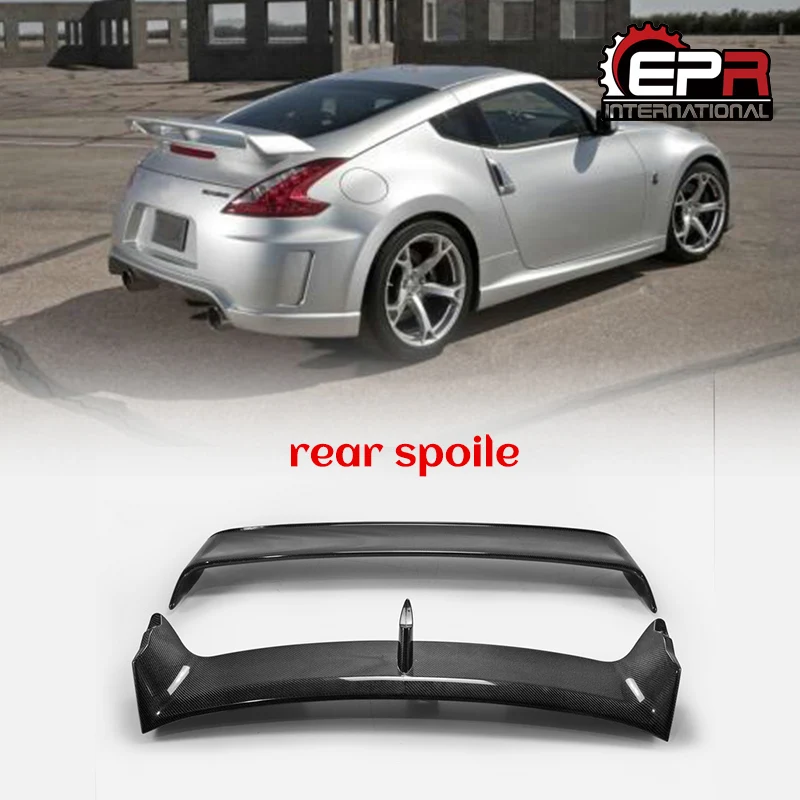 Для Nissan 09 18 370Z Z34 NIS2 Стиль углеродного волокна задний спойлер глянцевое покрытие