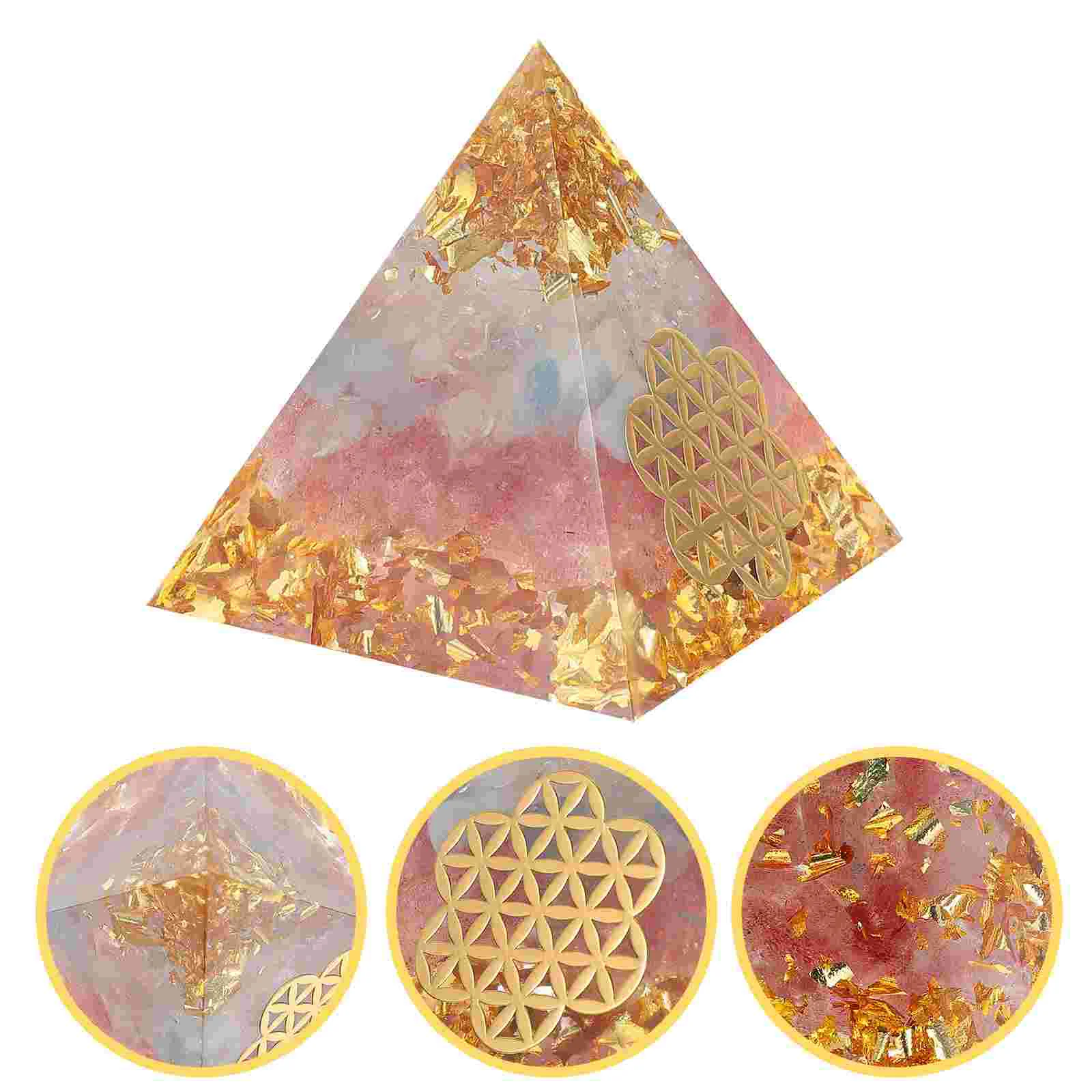 

1Pc Practical Crystal Pyramid Model Decorative Ornament Home Art Ware Model