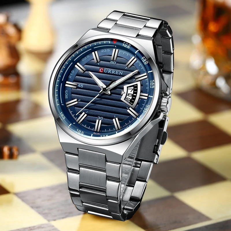 Часы CURREN Мужские наручные кварцевые роскошные Брендовые спортивные аналоговые