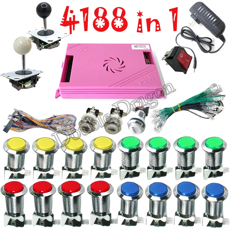 Günstig WiFi 4188 In 1 Spiel Baord Pandora 3D SAGA Motherboard 160 2 Spieler 5pin Joystick Chrom LED-taste