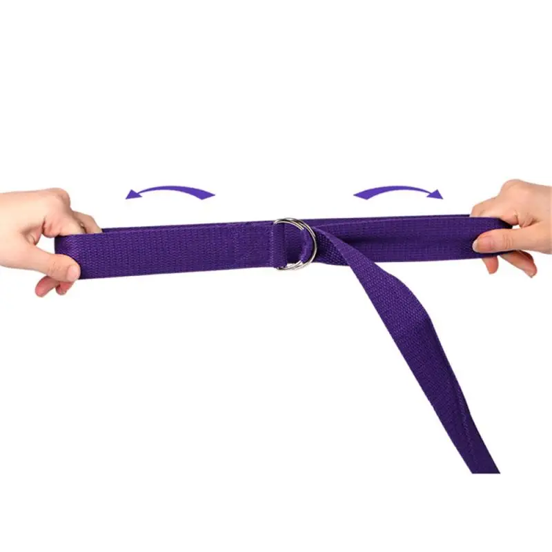 Sabuk Yoga Kebugaran Olahraga Latihan Dapat Disesuaikan D-ring Sabuk Pinggang Kaki Gym Sabuk Peregangan Yoga Dinding Lanyard Yoga Peregangan