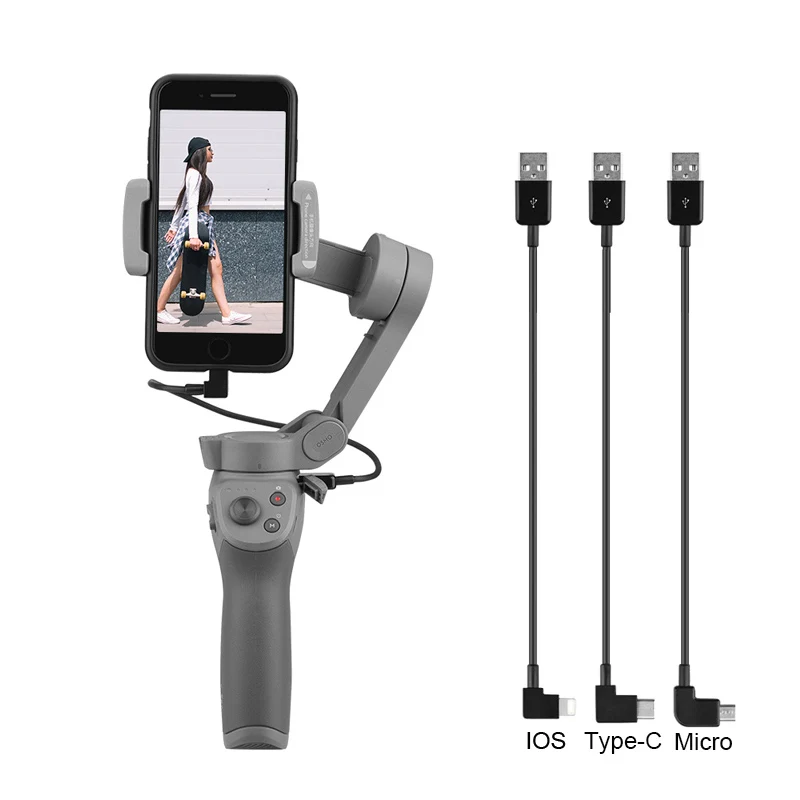 Gimbal Mobile Phone Charging Cable for Osmo 3 2 Type-C Micro-USB IOS Smartphone DJI OM 4 Stabilizer Accessories | Электроника