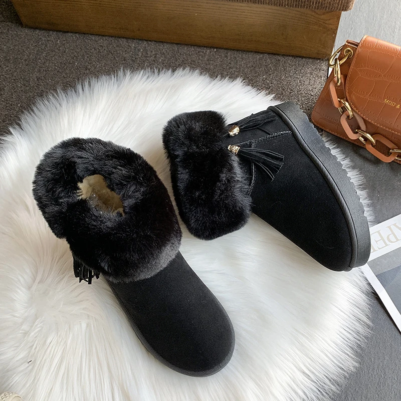 Зимние ботинки женские зимние женская зимняя обувь Теплые ботильоны Bottes Femme |