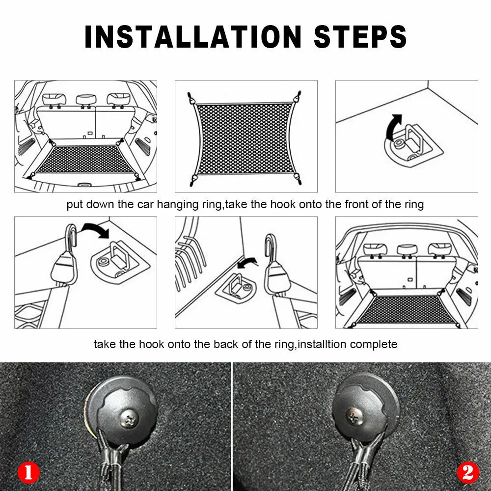 Большая автомобильная грузовая сетка нейлоновая эластичная для хранения багажа