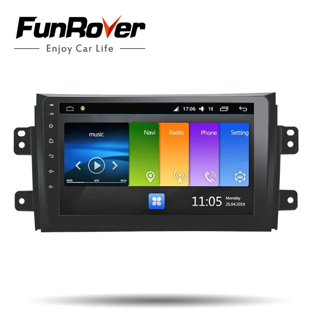 Автомобильный мультимедийный dvd плеер FUNROVER 2 Гб ОЗУ android 9 0 2.5D + IPS gps навигация для