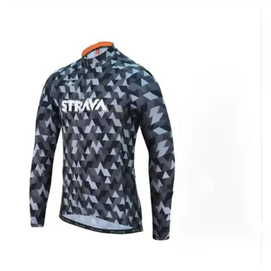 Long jersey 4 STRAVA осень с длинным рукавом Велоспорт Джерси костюм ropa ciclismo велосипедный костюм горный велосипед Джерси форма 20D - Цвет: Long jersey 4