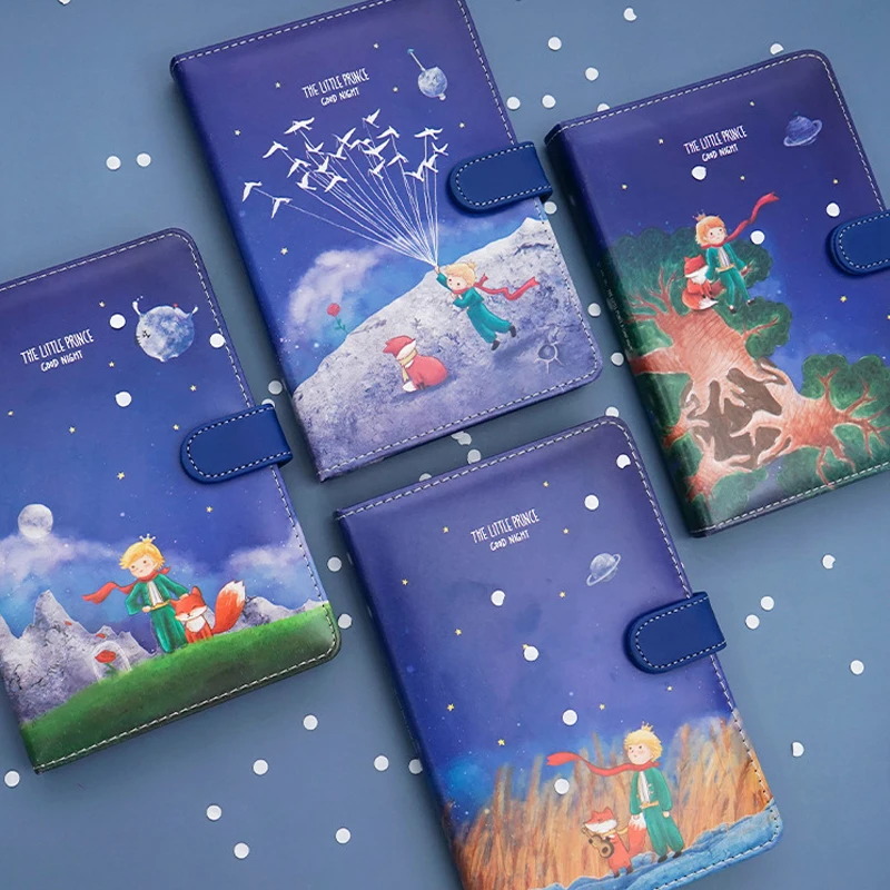 

My Little Prince Blue Buckle Diary Journal Kawaii Travel Diy Notebook School Kids Gift Item Colored Inside Pages For Student