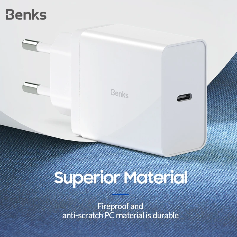 Адаптер зарядного устройства Benks PA31 PD USB C для iPhone XS 11 Pro MAX X XR 8Plus Xiaomi быстрая