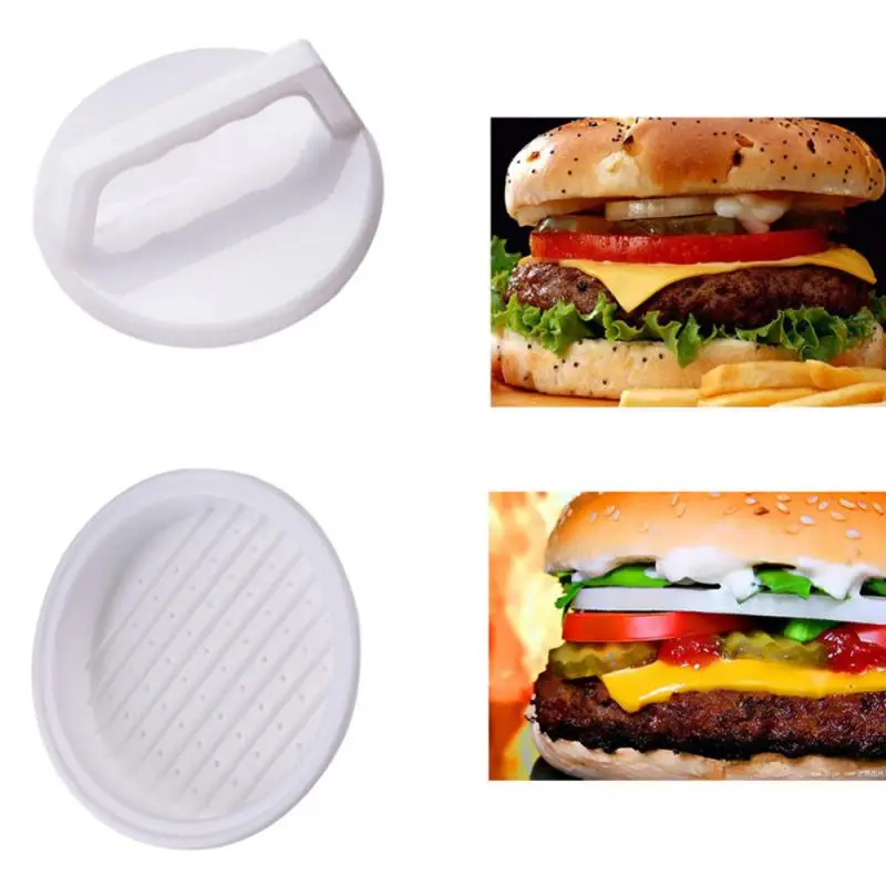 

Prensa de hamburguesas de forma redonda de plstico, Calidad Alimentaria, hamburguesa, carne, parrilla de ternera, prensa de