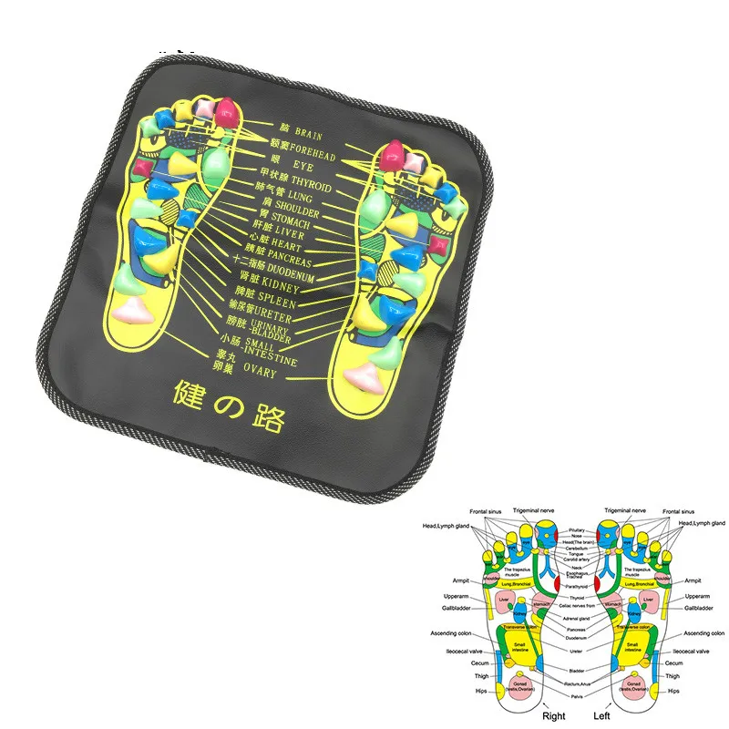 Рефлексологический каменный коврик для ног облегчающий боль массажер ходьбы