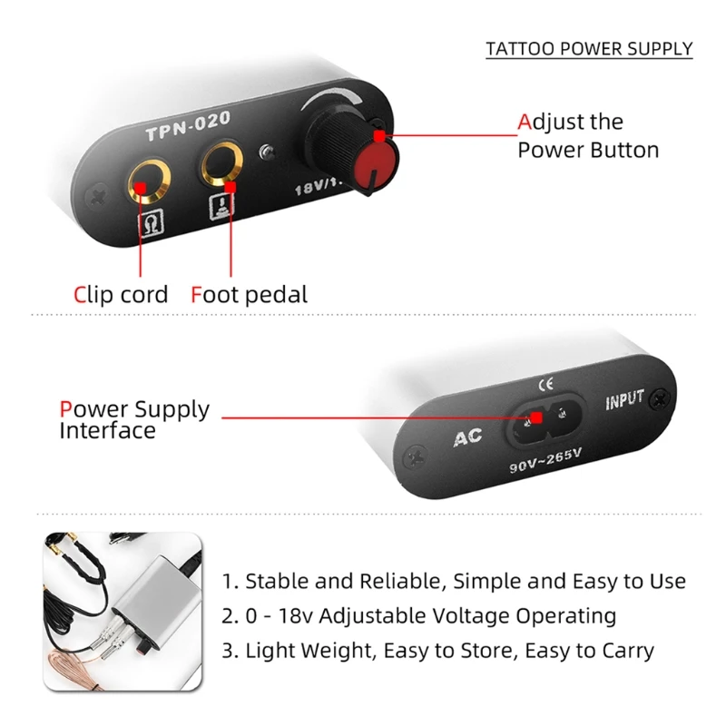 

Complete Tattoo Kit Coil Tattoo Machine Set Tattoo Power Supply Needles Starter