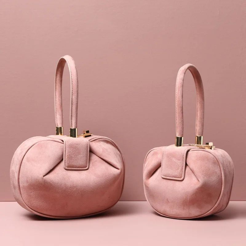 pink Новые кожаные сумки в европейском стиле, Сумки из натуральной овчины, сумки в ретро стиле, высококачественные Хаотичные сумки wonton - Цвет: pink
