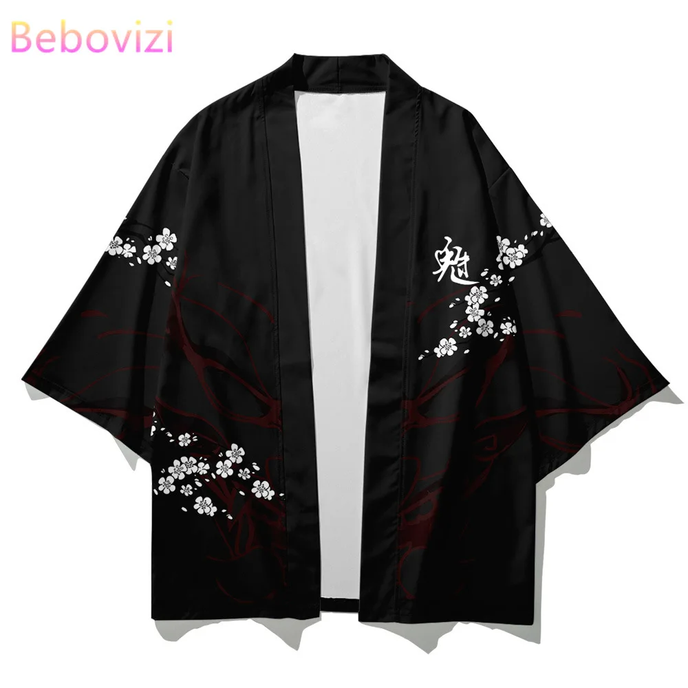 

Fashion Japanese Kimono Suit Samurai Harajuku Cardigan Women Men Cosplay Yukata Tops Pants Set Plus Size 5XL 6XL Loose Succubus