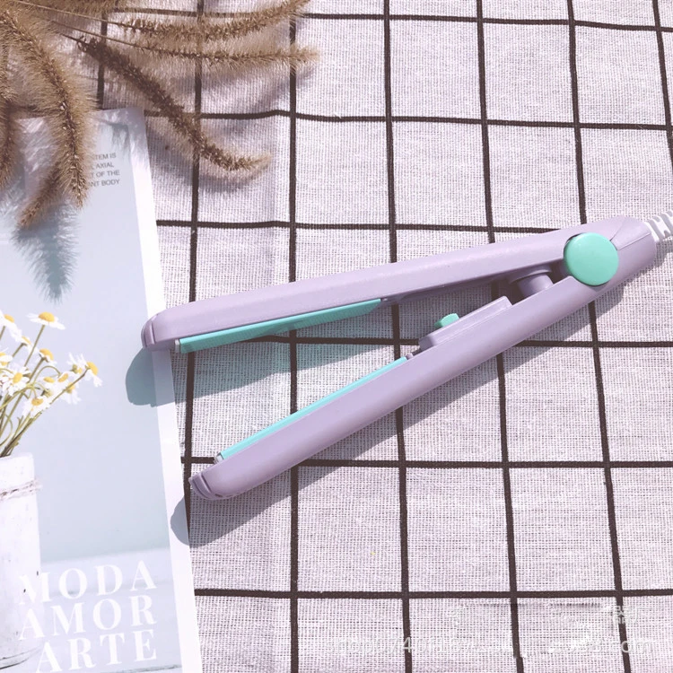 High Quality Mini Hair straightener Iron Pink Ceramic Straightening Curling Corrugated Styling Tools Curler | Красота и здоровье