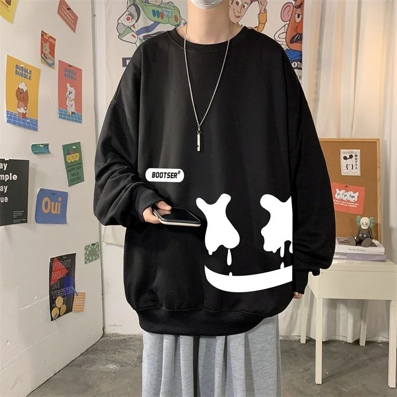 

Мужские флисовые толстовки Privathinker большого размера Harajuku, дизайнерские брендовые уличные мужские пуловеры в стиле хип-хоп с круглым вырезом...