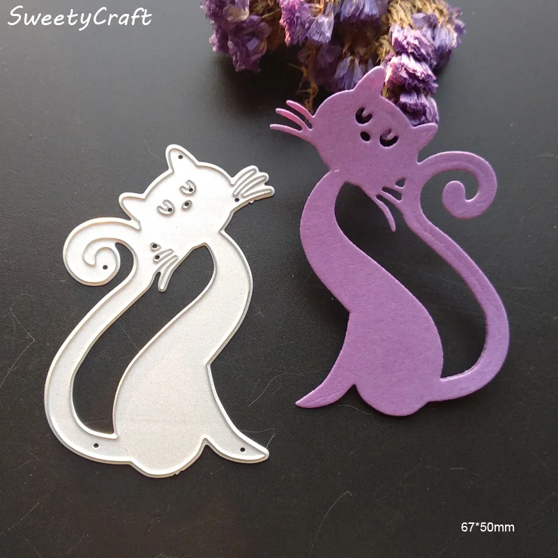 Высекальные штампы в виде кота животного металлические для скрапбукинга