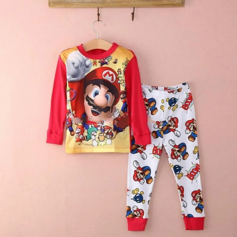 Детская Хлопковая пижама в виде Супер Марио для малышей |