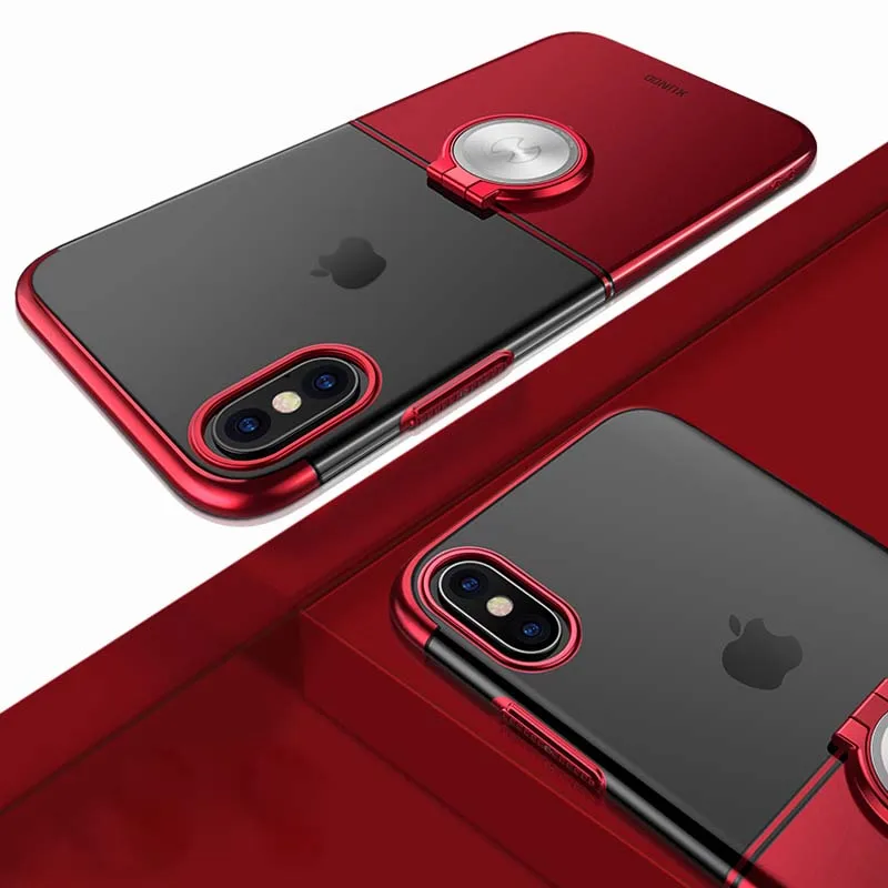 Для iPhone XS Max 6,5 чехол для телефона Xundd кольцо Пряжка держатель Жесткий PC полный защитный чехол для iPhone X/XS 5,8 XR 6,1 чехол Capa