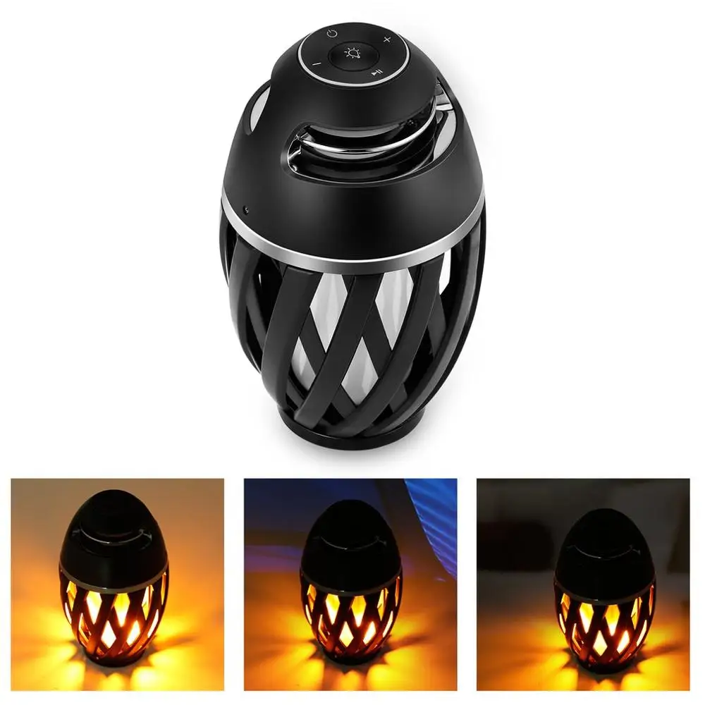 

Wireless Speaker Portable LED Flame Light Speaker Bluetooth Loudspeaker Outdoor Player with LED Flame Torch Light Flicker Light