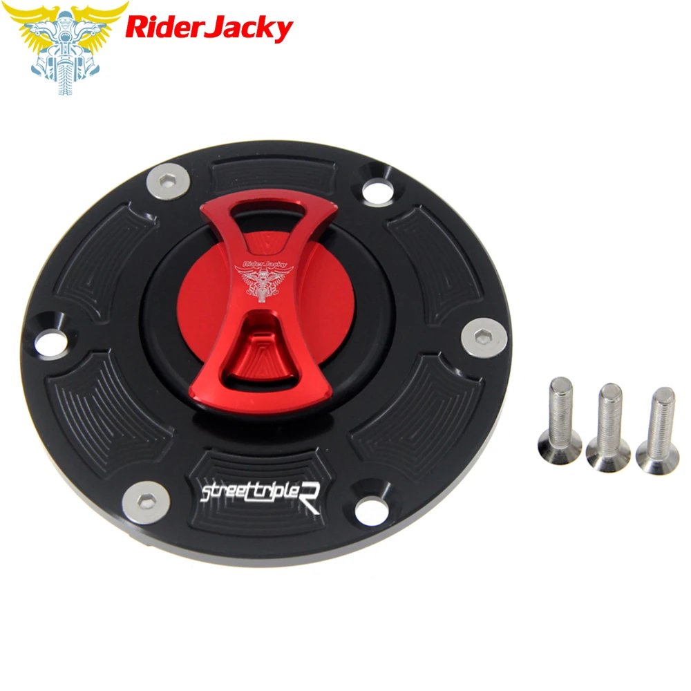 

RiderJacky® Motorcycle CNC Aluminum Fuel Gas Tank Cap Keyless Cover For Triumph Street Triple R All Years