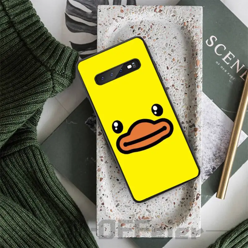 

Cartoon Duck Phone Black Case Back Shell For Samsung Galaxy A10 A20 A21 A30S A40 A50 A51 A70 A71 Note 8 9 10 Cases Cover