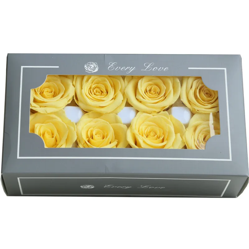 8pcs/box Artificial Flowers Rose 4-5CM Preserved Eternal Roses Box Newyear Valentine's Gifts Forever Everlasting Level A | Дом и сад