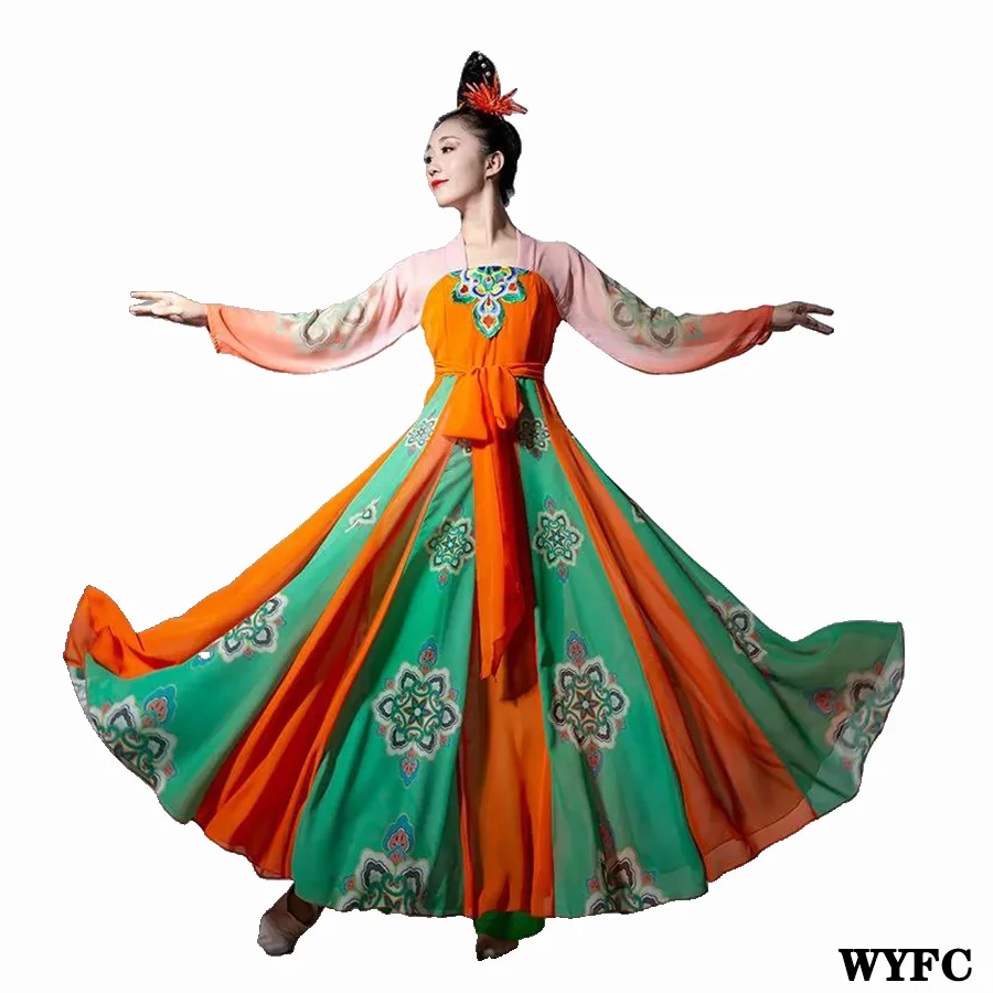 

Традиционная одежда ханьфу для демонстрации театра, вечеривечерние, классических танцев, китайского стиля, женская одежда для фанатов, тан...