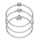 Лидер продаж, 9 стилей, классика, Стерлинговое Серебро 925 пробы, оригинал, 3 мм, браслеты для бусин, амулеты, сделай сам, ювелирное изделие, Модный женский подарок, доставка