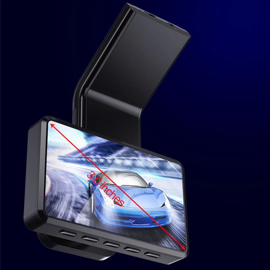 Автомобильный видеорегистратор 3 дюйма Wi-Fi GPS G-сенсор передняя камера 1080P + задняя