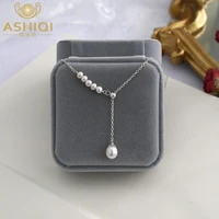 ashiqi natural freshwater pearl 925 sterling silver necklace pendant fashion personality female