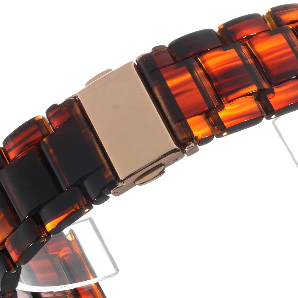 

22mm 20mm Light Resin Bracelet for Samsung Galaxy Watch 3 Band 41mm/45mm/42mm/46mm/Active 2 1/40mm/44mm Strap Smooth Clock Belt
