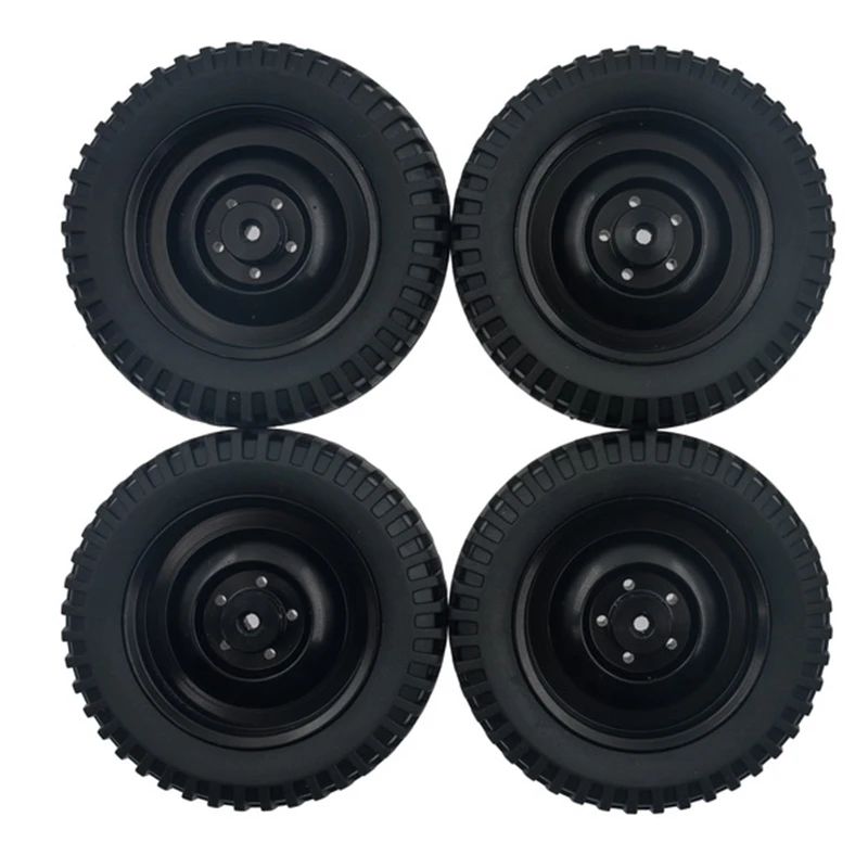 

4Pcs Metal Wheel Rim Tire Tyre for RC 1/16 Climbing Crawler Car WPL C-14/C-24/C-34 Truck Model Spare Parts