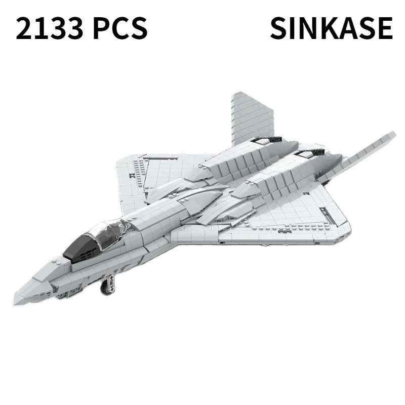 

Moc Black Military YF-23 II боевой самолет, современное оружие войны, строительные блоки, самолеты, игрушки, детский подарок