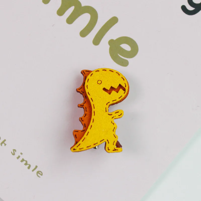 

Boutique ins 15pcs Fashion Cute Leather Dinosaur Hairpins Cartoon Animal Hair Clips Barrettes Princess Headwear Hair Accessories